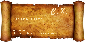 Czifra Kitti névjegykártya